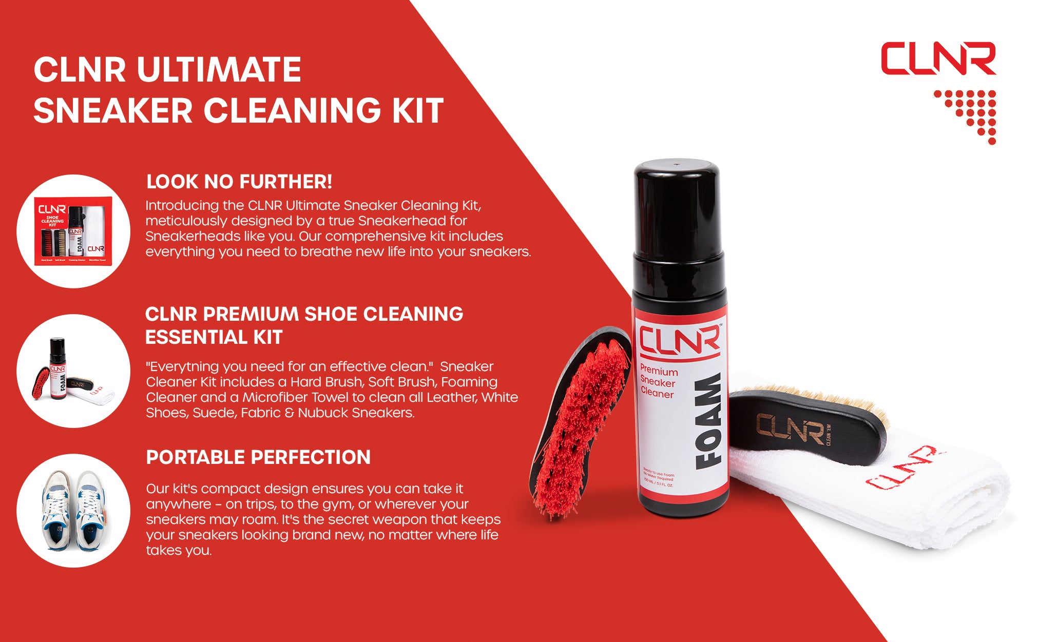 Amazon.com: Ganbaro Shoe Cleaner Sneakers Kit, White Shoe Cleaner, Sneaker  Cleaning Kit for Mesh Shoes, White Shoes, Basketball Shoes, Sneakers, Mesh  Shoes etc Includes 150ml Cleaner Foam : Clothing, Shoes & Jewelry